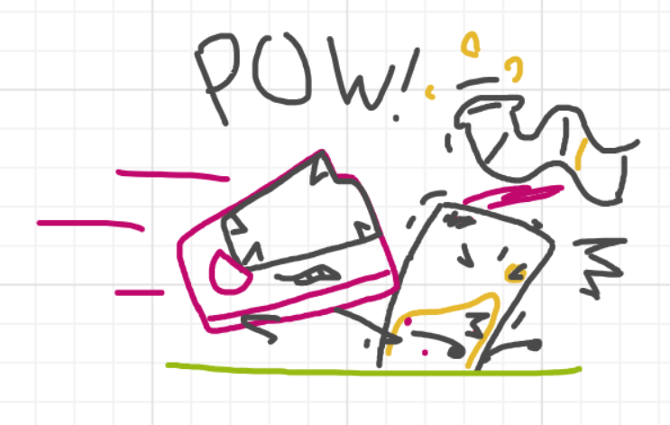 A panel from Ready Oar Knot, episode three of the Board Boards object show by Furretwalk/WalkingFurret.